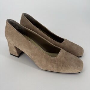 Vintage Y2K Beige Suede Leather Pump‎ Mootsies Tootsies Women's Size 8 Sashay